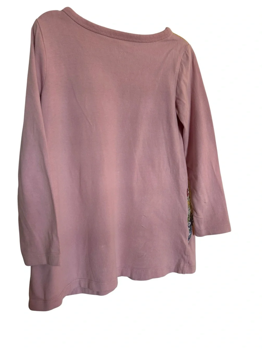 Mini Boden Girls Pink Rainbow & Cloud Long Sleeve Top with Flower Leggings